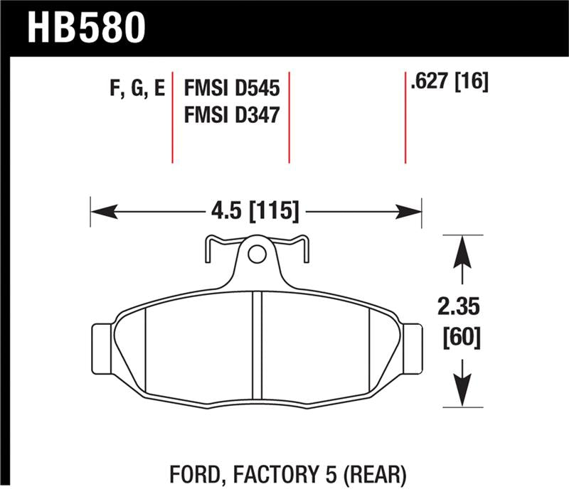 Hawk HPS Street Brake Pads - HB580F.627