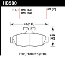 Load image into Gallery viewer, Hawk HPS Street Brake Pads - HB580F.627