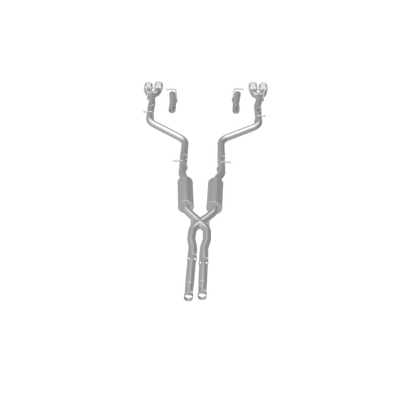 MagnaFlow Cat-Back, SS, 2.5in, Quad Split Rear 3.5in Tip 2015 Dodge Challenger 3.6L V6 - 19217