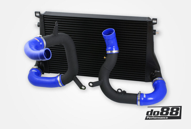 do88 VAG 1.8T/2.0T (MQB) BigPack Intercooler Kit w/Blue Hoses - BIG-340-3-B
