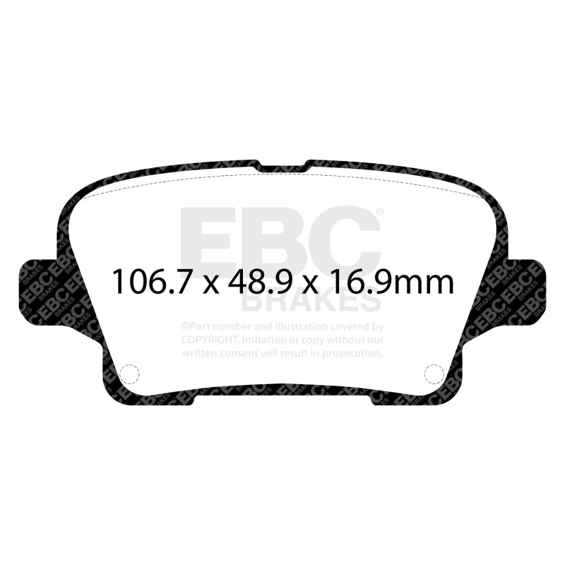 EBC 18-20 Buick Regal Sportback 3.6L Yellowstuff Rear Brake Pads - DP43125R