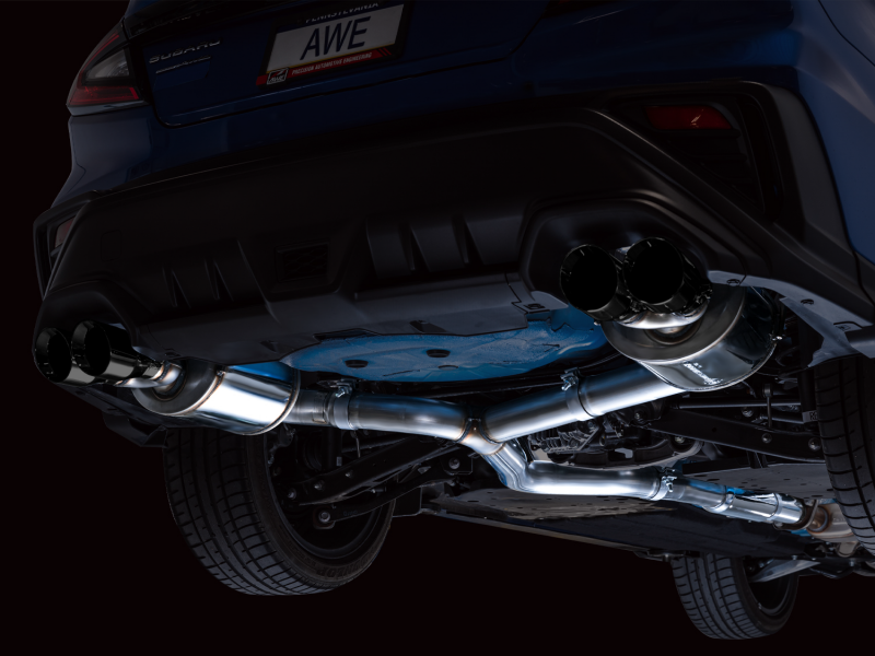 AWE Tuning 2022+ VB Subaru WRX Touring Edition Exhaust - Diamond Black Tips - 3015-43979