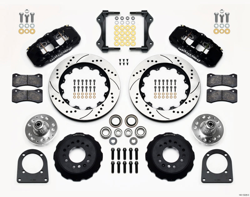 Wilwood AERO6 Front Hub Kit 14.00in Drilled TCI-IFS 71-78 (Pinto Based) - 140-13226-D