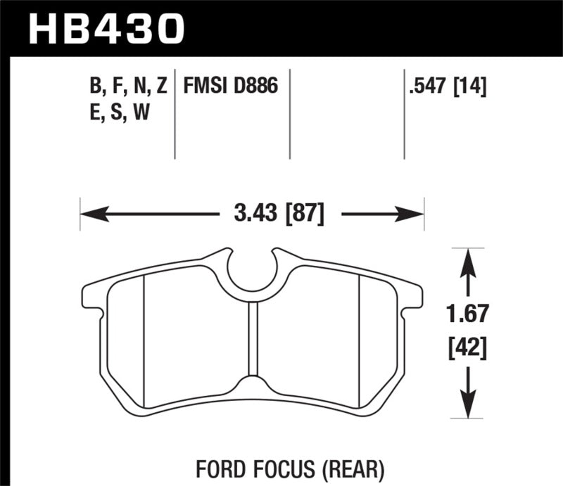 Hawk HPS Street Brake Pads - HB430F.547