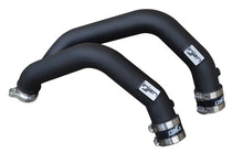 Load image into Gallery viewer, Injen 15-16 BMW M3(F80)/M4 (F82/83) 3.0L L6 Twin Turbo 2PC Aluminum Int. Charge Pipe - Wrinkle Black - SES1116ICPWB