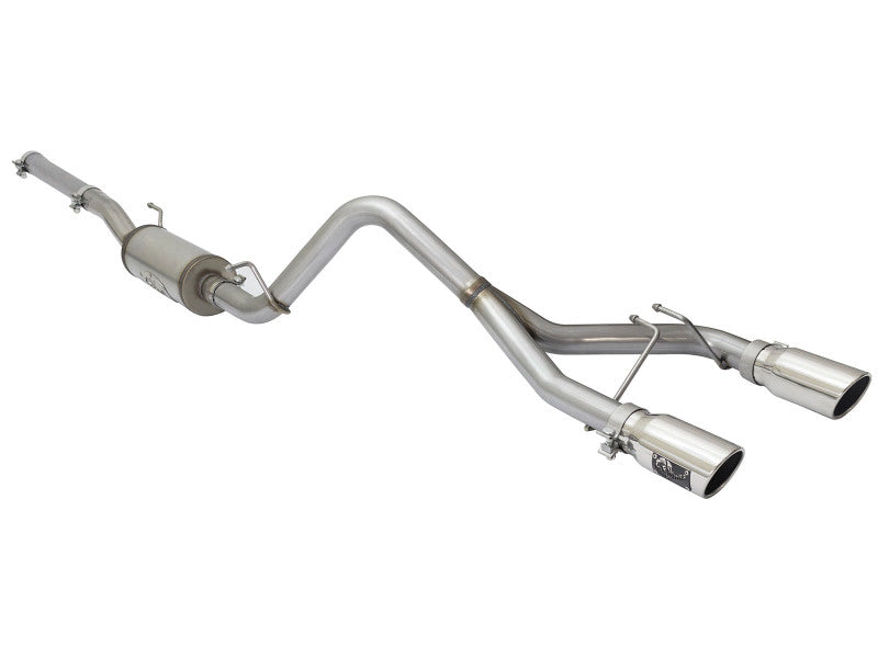 aFe Rebel Series CB 2.5in Dual Center Exit SS Exhaust w/ Polish Tip 07-15 Jeep Wrangler 3.6L/3.8L V6 - 49-48056-P