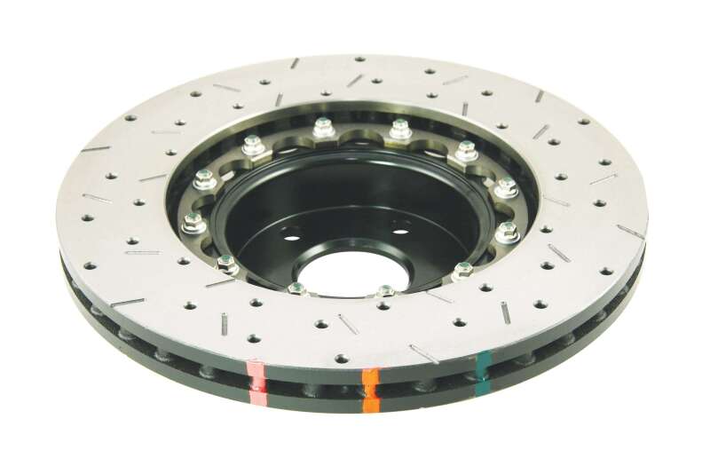 DBA 02-10 WRX / 13+ FR-S / 13+ BRZ Premium Front Drilled & Slotted 5000 Series Rotor w/ Black Hat - DBA5010BLKXS