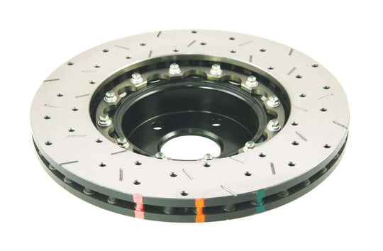 DBA 02-10 WRX / 13+ FR-S / 13+ BRZ Premium Front Drilled & Slotted 5000 Series Rotor w/ Black Hat - DBA5010BLKXS