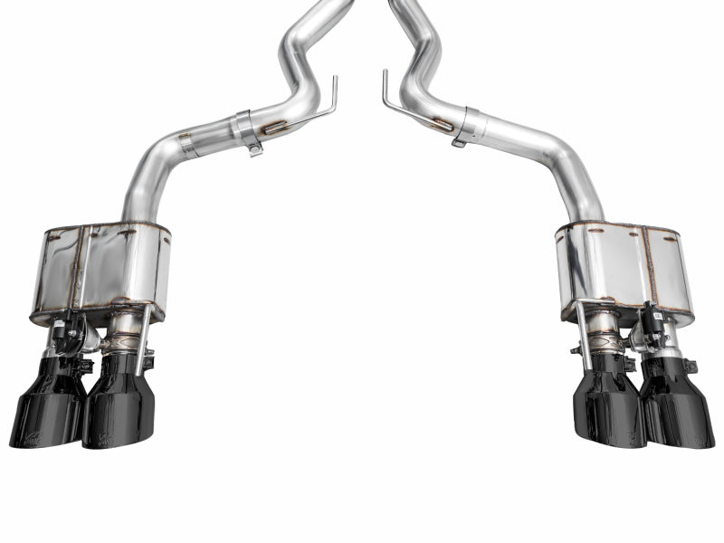 AWE 2024 Ford Mustang Dark Horse S650 RWD SwitchPath Cat-Back Exhaust w/ Quad Diamond Black Tips - 3025-43375