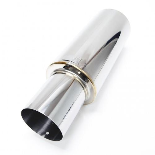 BLOX Racing 63.5mm N1 304 SS Universal Exhaust Muffler w/ Angled Tip - BXEX-00102