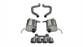 Corsa 17-19 Chevy Corvette Z06 (Grand Sport Only) 3in Axle Back Xtreme Exhaust Pol Quad 4.5in Tip - 14766