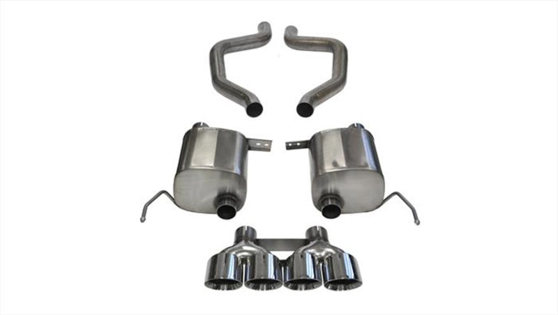 Corsa 2017-2019 Corvette Z06 2.75in Axle Back Exhaust Polished Dual Rear Exit Quad 4.5in Tip (Sport) - 14768