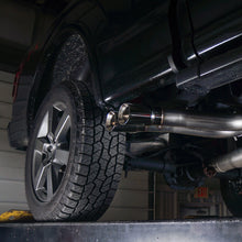 Load image into Gallery viewer, Stainless Works 2015-18 F-150 Exhaust X-Pipe Resonator Muffler Exits In Front Of Passenger Rear Tire - FT15CBFT