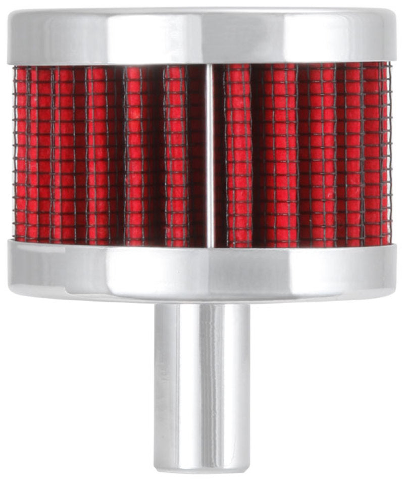 K&N Steel Base Chrome Top Crankcase Vent Filter 1/2in. Vent / 2in. OD / 1-1/2in. Height - 62-1015