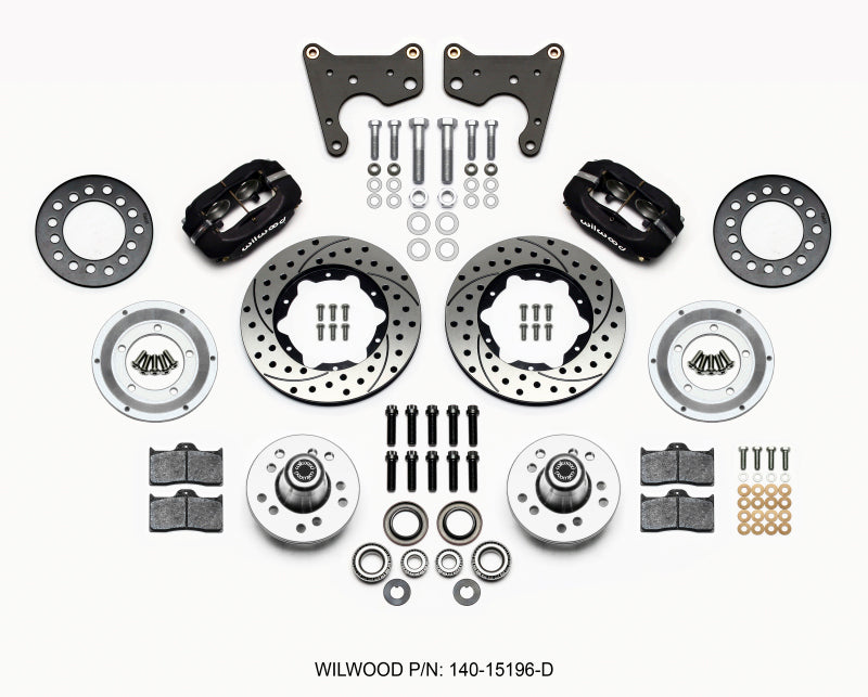 Wilwood Forged Dynalite Front Kit 11.00in Drilled 65-72 CDP C Body -Drum - 140-15196-D