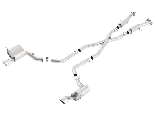 Borla 2015 Jeep Grand Cherokee SRT8 ATAK Dual Round Rolled Exit Catback Exhaust - 140633
