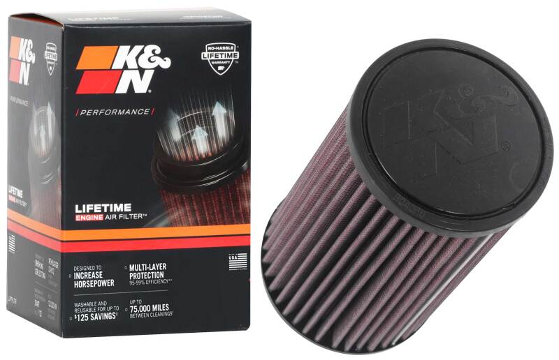 K&N Filter Universal Rubber Filter 2.75in Flange 4.75in Base 4in Top 8in Height - RU-5144