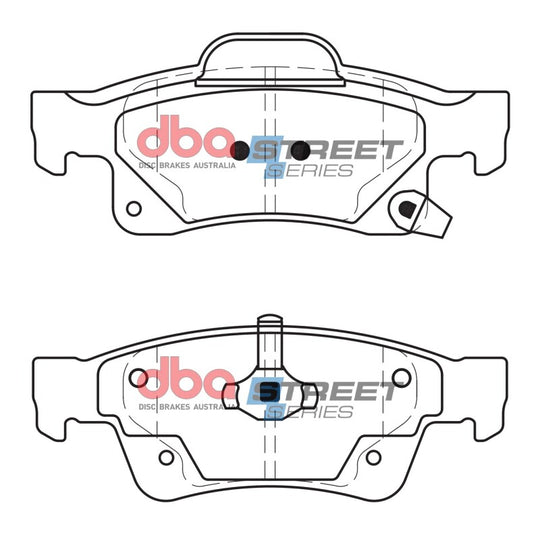 DBA 11-20 Dodge Durango (Solid Rear rotor) Street Series Rear Brake Pads - DB2217SS