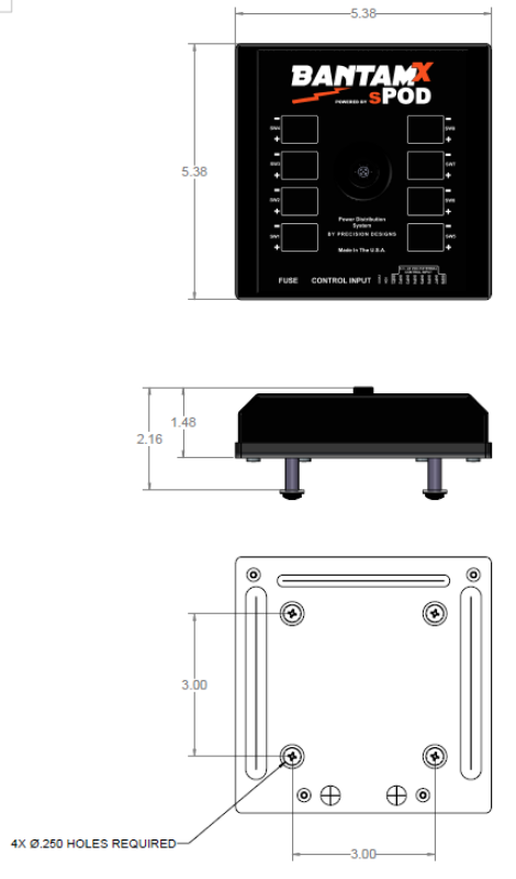 sPOD BantamX HD for 84in Battery Cables - BXHDUNI84