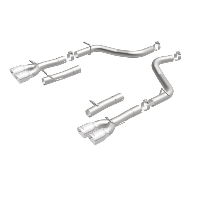 MagnaFlow Axle-Back, SS, 2.5in, Quad Split Rear 3.5in Tip 2015 Dodge Challenger 3.6L V6 - 19218