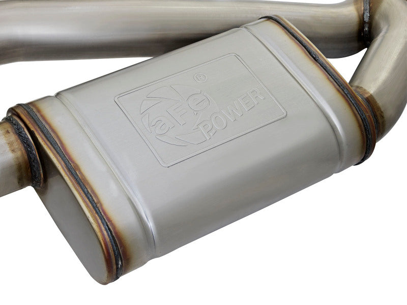 aFe MACHForce XP 3in 304 SS Axle-Back Exhaust Dual Exhaust (NPP) w/ Black Tips 16-17 Camaro SS V8 - 49-34068-B