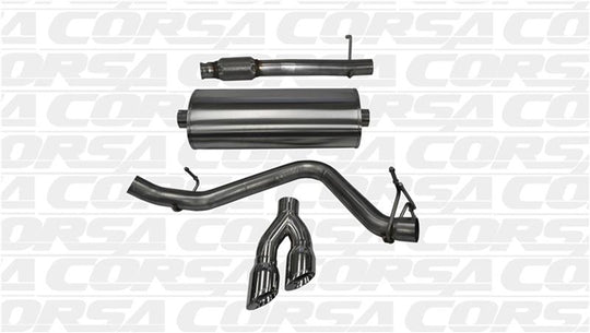 Corsa 14-19 GMC Sierra/Chevy Silv 1500 Reg. Cab/Long Bed 5.3L V8 Polished  Single Side CB Exhaust - 14872