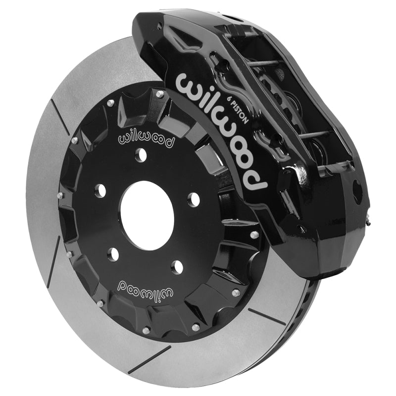 Wilwood 13-18 RAM 1500 4x4 TX6R Front Kit 16.00in Black w/ Lines - 140-18207