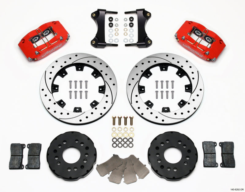 Wilwood Dynapro Radial Front Kit 12.19in Drilled Red 95-99 Mitsubishi Eclipse (*Line Kit Needed*) - 140-8292-DR