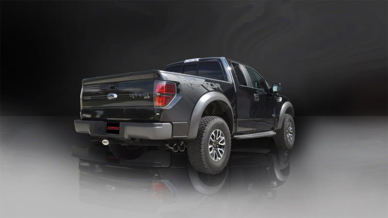 Corsa 2011-2014 Ford F-150 Raptor 6.2L V8 133in Wheelbase Black Xtreme Cat-Back Exhaust - 14759BLK