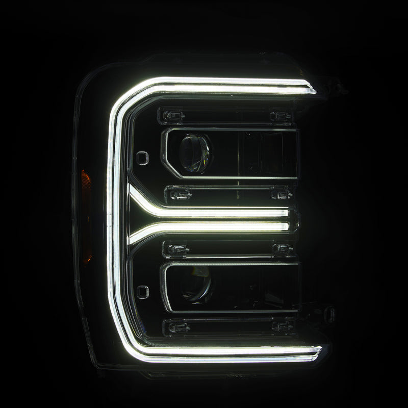 AlphaRex 23-26 Ford F-250 SD LUXX LED Proj Headlights Alpha Blk w/Activ Light/Seq Signal/Switchback - 880908