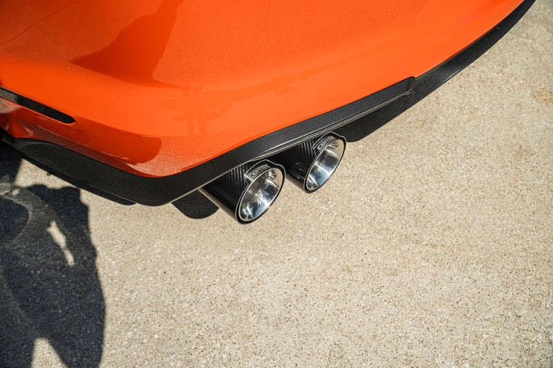 Corsa 20-22 Ford Mustang GT500 3.0in Dual Rear Exit Catback w/ Twin 5.0in Polished Carbon Fiber Tips - 21292CF