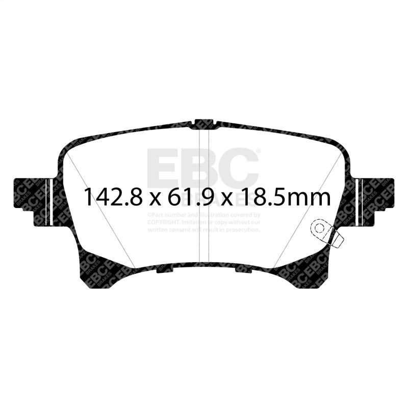EBC 2019+ Jeep Gladiator 3.6L Yellowstuff Rear Brake Pads - DP43093R