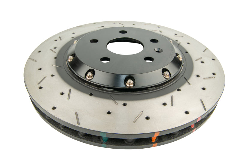 DBA 2010+ Camaro V8 SS Front Drilled & Slotted 5000 Series 2 Piece Rotor Assembled w/ Black Hat - DBA52604BLKXS
