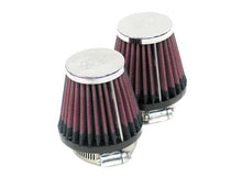 Load image into Gallery viewer, K&amp;N Universal Chrome Filter 2.25in Flange / 3.5in Base / 2in Top / 4in Height - 2 Per Box - RC-1252