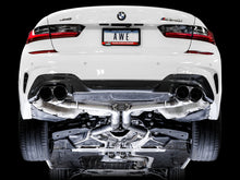 Load image into Gallery viewer, AWE Tuning 2019+ BMW M340i (G20) Track Edition Exhaust - Quad Diamond Black Tips - 3020-43085