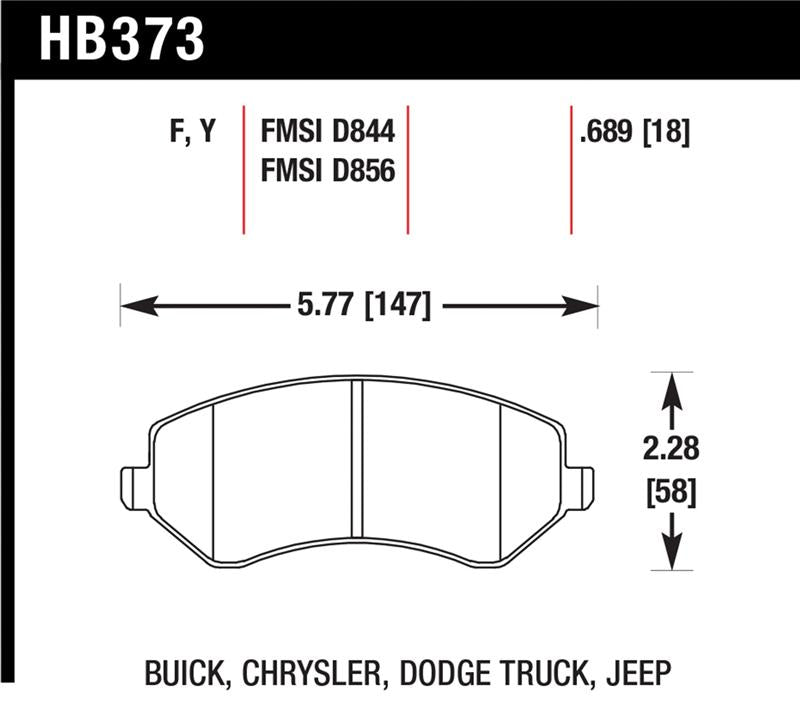 Hawk HPS Street Brake Pads - HB373F.689