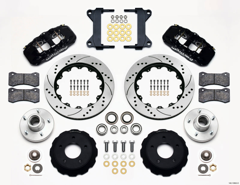 Wilwood AERO6 Front Hub Kit 14.00 Drilled Chevy C-10 60-87 CPP Drop Spindle - 140-13692-D
