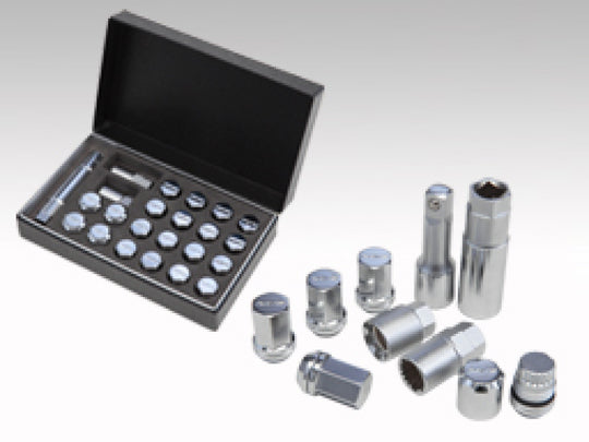 Rays M12x1.25 19mm Hex w/ 2 Piece Double Lock Nut Set - Chrome - W19DL12125C