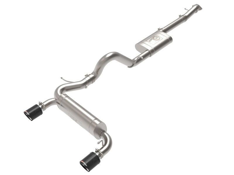 aFe 2021+ Ford Bronco L4-2.3L (t) / V6-2.7L (tt) Vulcan 3in. to 2.5in. SS Cat-Back - Carbon - 49-33138-C