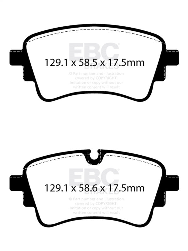 EBC 2020+ Audi A4 B9 2.0T Ultimax Rear Brake Pads - UD2364