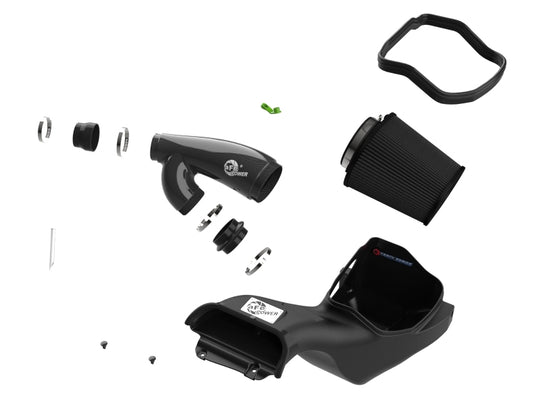 aFe 21-24 Ford F150 Raptor Track Series Carbon Fiber Cold Air Intake System w/ Black Pro 5R Filter - 57-10031K
