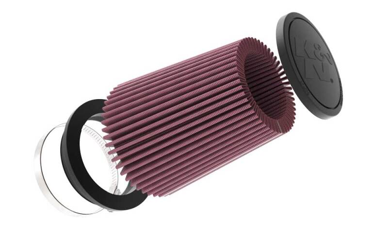 K&N Universal 4in Flange x 5-3/8in Base x 4in Height High flow Air Filter - RU-5149