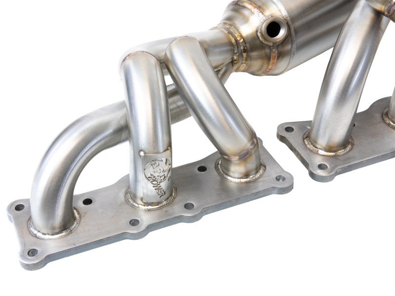 aFe 08-13 BMW 128i (E82/88) L6 3.0L Twisted Steel 304 Stainless Steel Long Tube Header w/ Cat - 48-36307-1
