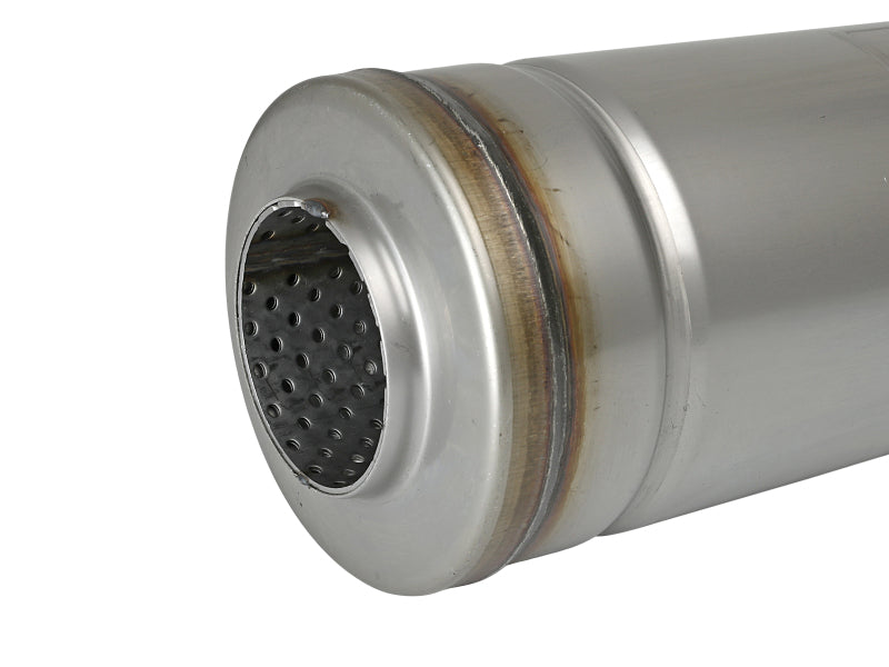 aFe MACH Force-Xp Muffler 2-1/2 IN ID Center/Center x 9 IN Dia. x 14 IN L - Round Body - 49M30045