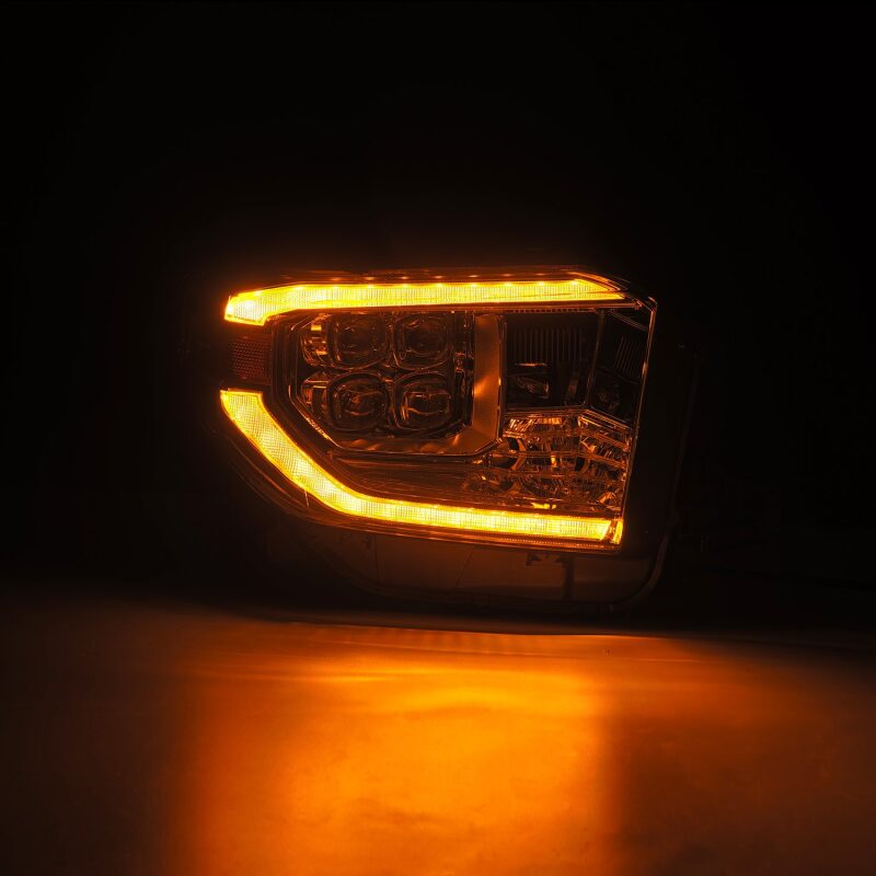 AlphaRex 14-21 Toyota Tundra NOVA LED Proj HL Chrome w/Actv Light & Seq. Sig + Switchback DRL - 880831