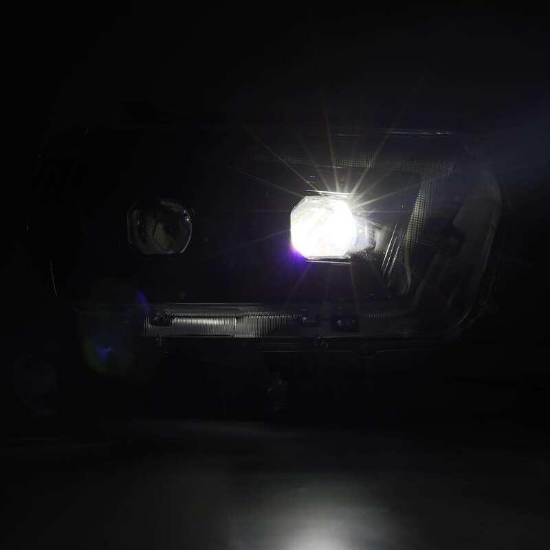 AlphaRex 10-13 Toyota 4Runner LUXX LED Proj Headlights Plank Style Alpha Black w/Seq Signal/DRL - 880756