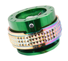 Load image into Gallery viewer, NRG Quick Release Kit - Pyramid Edition - Green Body / Neochrome Pyramid Ring - SRK-210GN/MC