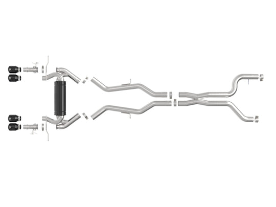 aFe 23-25 BMW M2 L6-3.0L (G87) MACH Force-Xp Cat-Back Exhaust w/ Black Tip - 49-36353-B