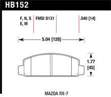 Load image into Gallery viewer, Hawk Mazda RX-7 HPS Street Front Brake Pads - HB152F.540
