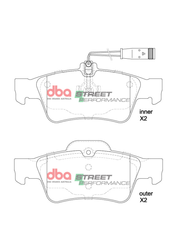 DBA 03-14 Mercedes-Benz CL500 SP Performance Rear Brake Pads - DB1657SP
